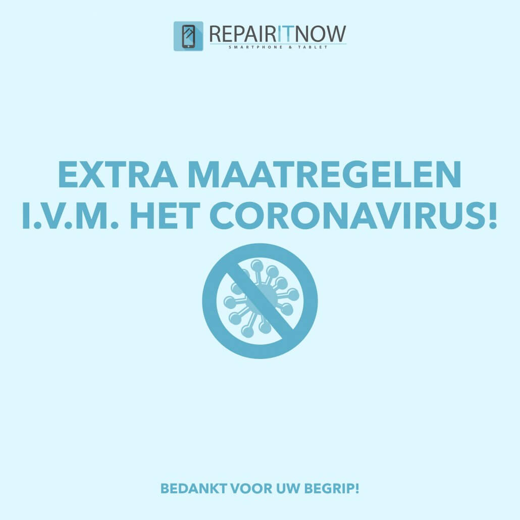 Extra maatregelen bij Repair IT Now in verband met COVID-19 coronavirus
