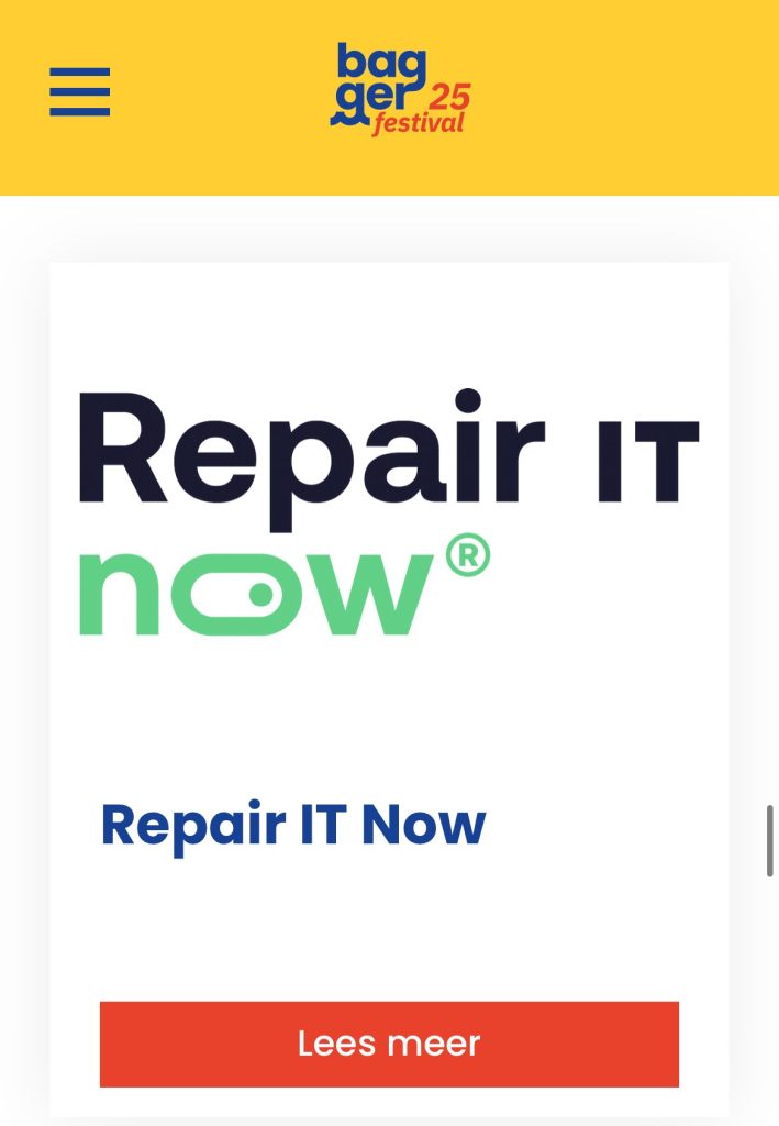 Repair IT Now sponsor Baggerfestival