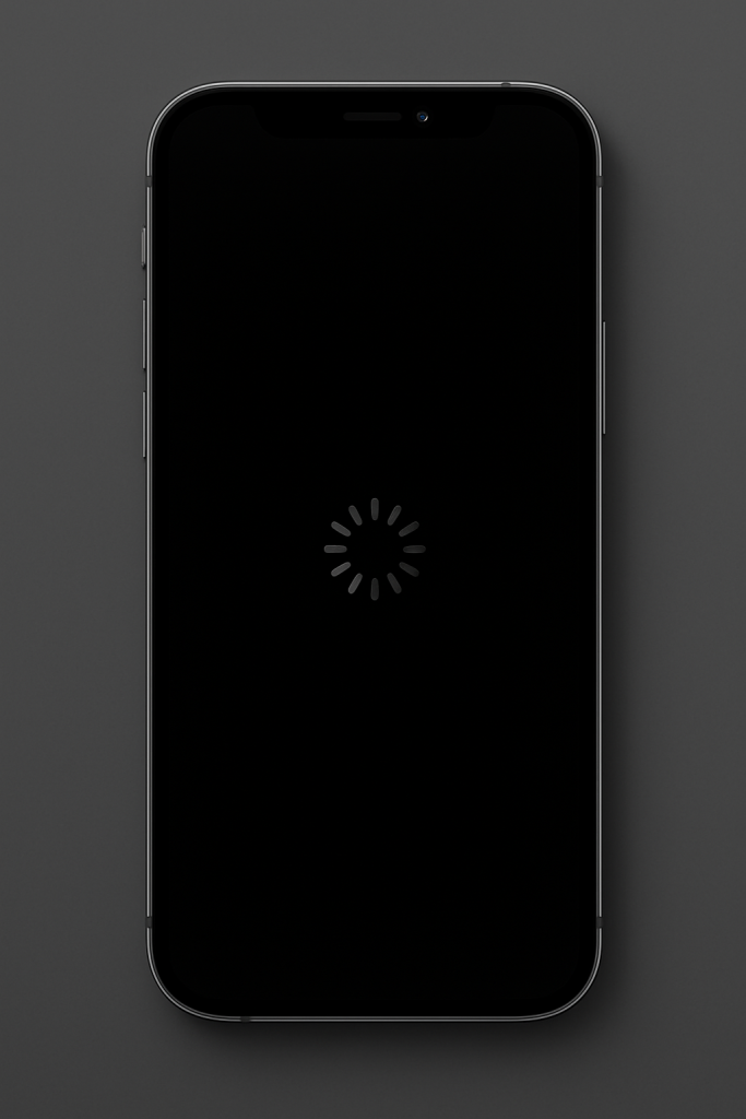 iPhone met oplaadcirkel