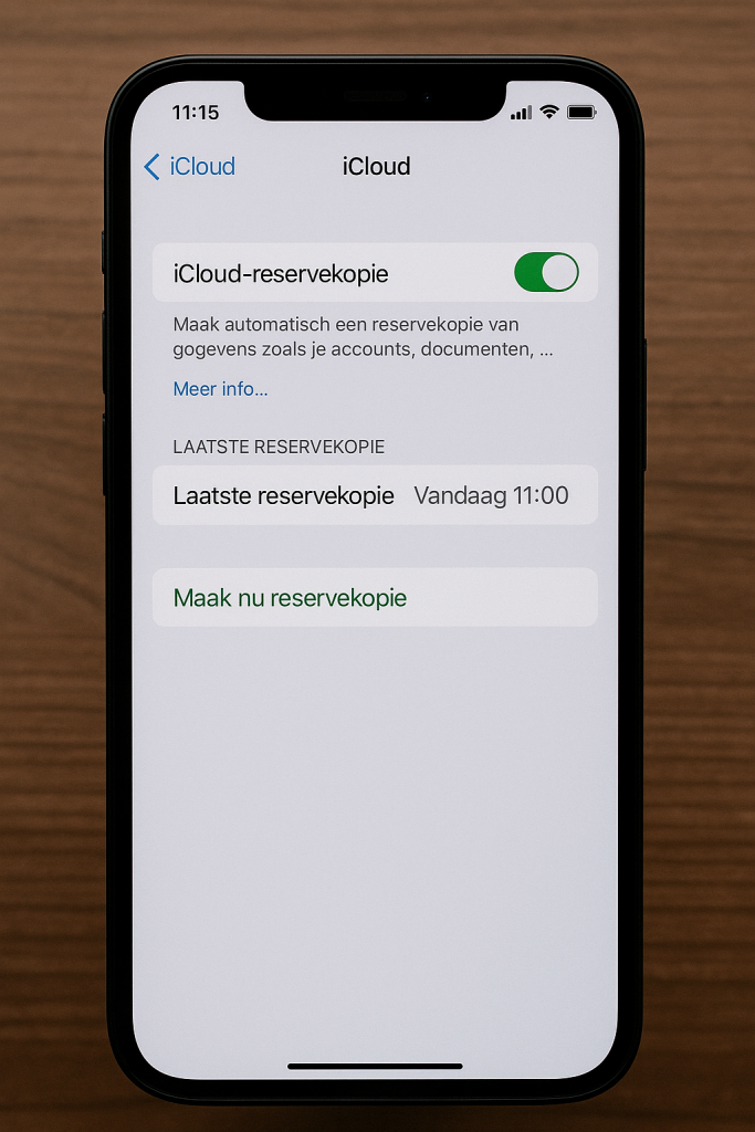 Back-up maken van iPhone