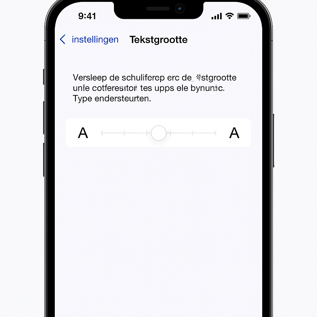 Lettergrootte aanpassen iPhone