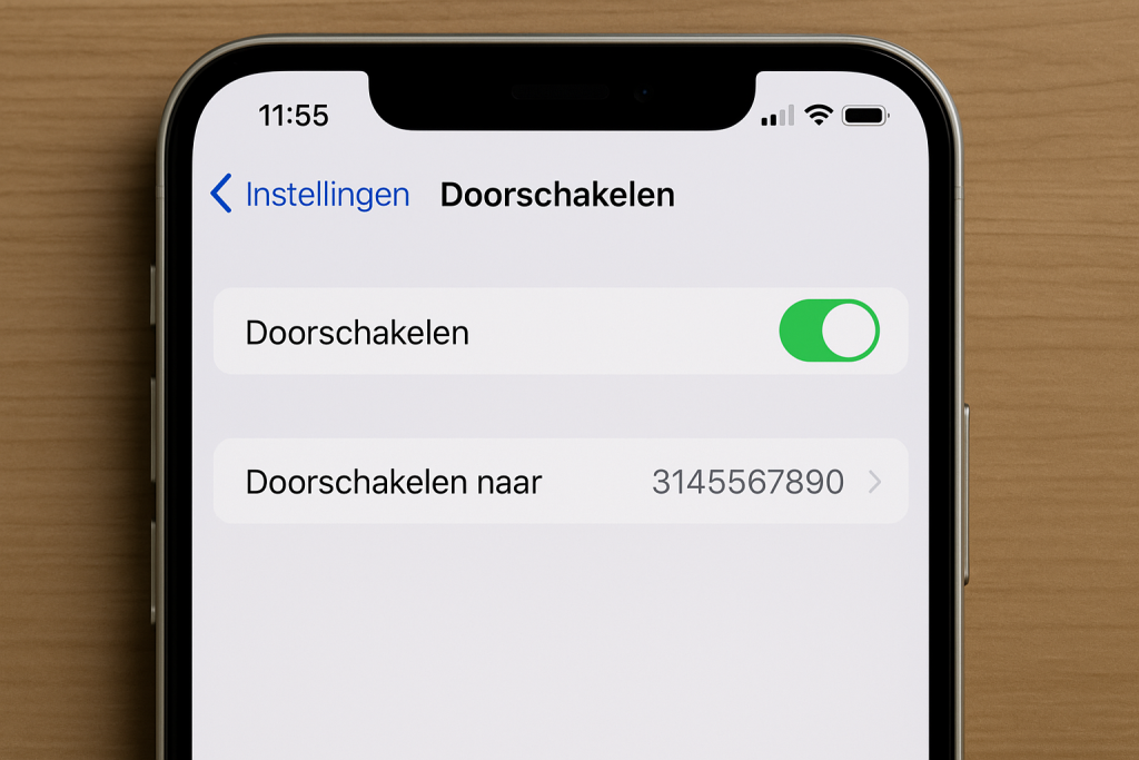 iPhone doorschakelen