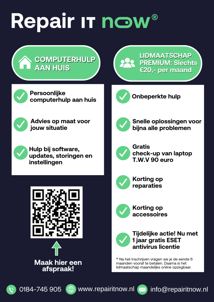 Computerhulp aan huis Repair IT Now